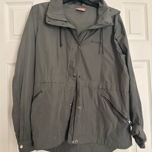 Columbia Olive-Green Hooded Raincoat